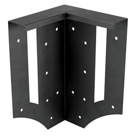 Plow & Hearth DIY Raised Garden Bed Corner Brackets - 6" L x 6" W x 10½"H | Solid Steel | Black Powder-Coated | Corrosion-Resistant | Easy Assembly | Set of 4