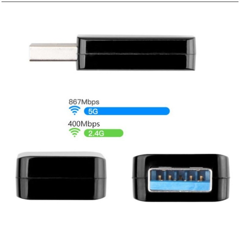 USB WLAN Stick for PC, AC 1300Mbps Mini WLAN Stick