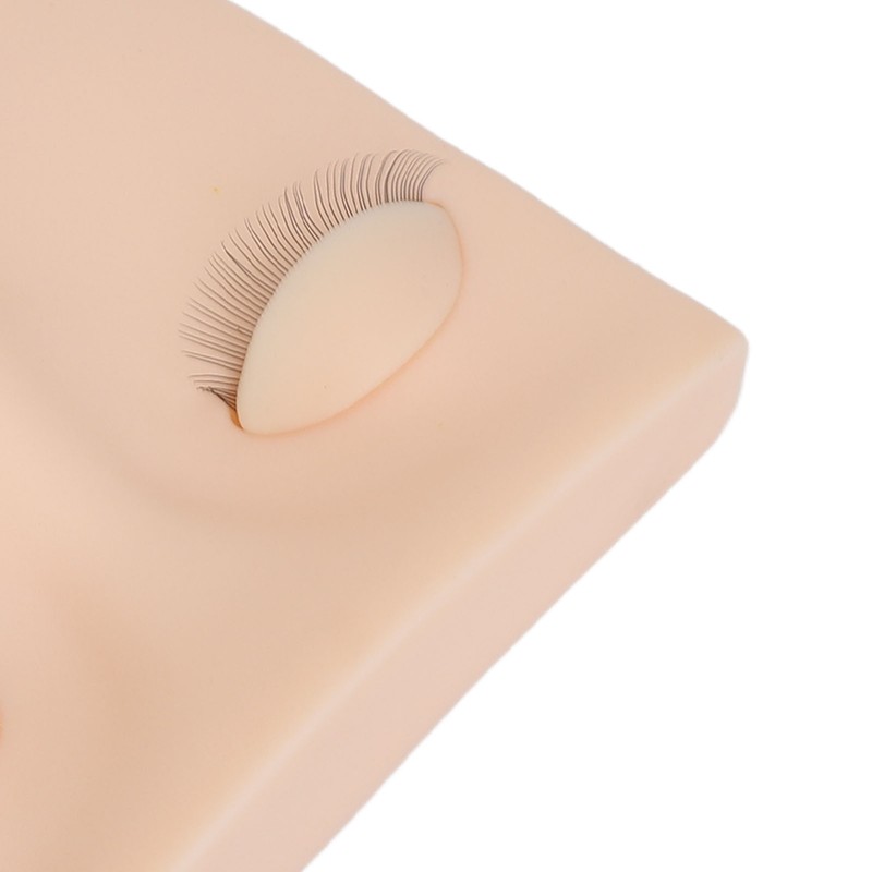 Eyelash Mannequin Head Practice Realistic Half Face Makeup Head Training
