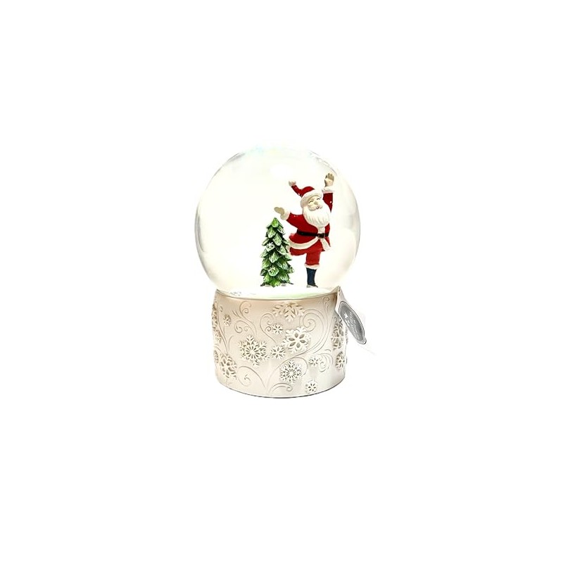 Heaven Sends Santa Snow Globe 12 x 12 x 17.5