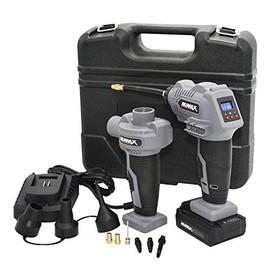 NuMax SH16VIPK 16V Cordless Tire Inflator and Air Pump Kit with Accessories, Charger, and Case