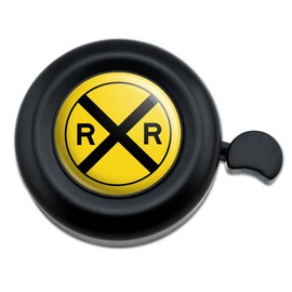 GRAPHICS & MORE Railroad Crossing Traffic Sign Train Bicycle Handlebar Bike Bell