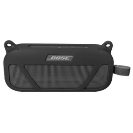 GETGEAR Silicone case for Bose SoundLink Flex Bluetooth Portable Speaker, Shape and Color Matching, Full Protection and Easy Carrying (Black Silicone)