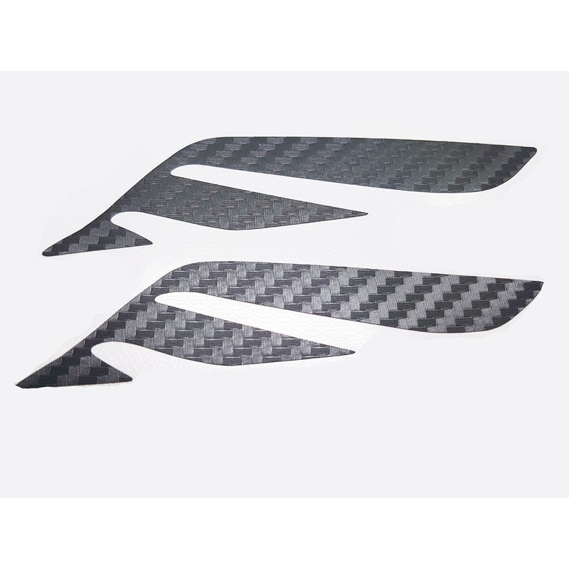 Hood Trunk Wing Emblem Carbon Sticker 2PC & Wing Metal