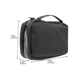 Healvian Travel Toiletry Bag for Men Women Folding Cosmetic Organizing Pouch Durable Personal Care Storage Bag for Business Trips Camping Lightweight Design Black