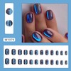 Resweky Short Medium Square False Nails French Print on Nails