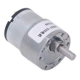 DC Gear Motor Aluminum Alloy Shell Rustproof Low Friction Brass Coil Reversible Worm Gear Motor 24V 66RPM