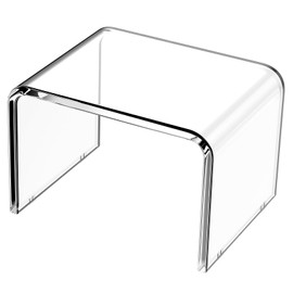 Acrylic Non-Slip Step Stool, 12.6 Inches Acrylic Small Step Stool, Toilet Stool, Plant Stand, Footstool, Display Rack