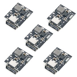 HiLetgo 5pcs 5V 2A Charging and Discharging Integrated Charing Module USB A and USB C Type-C Dual Interface Compatible to 4.2V 4.35V Lithium Battery High Precision