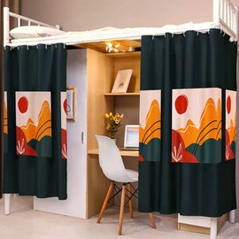 Dormitory Bottom Bed Curtain Student Dormitory Bunk Blackout Curtain Dustproof Bunk Bed Drapery Blackout Canopy Cabin Bunk Bed Tent Lightproof Privacy Mosquito Protection Net Single Sleeper Bed Canopy