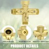 YANWOO Heavy Duty Metal 3 Way + Type Garden Hose