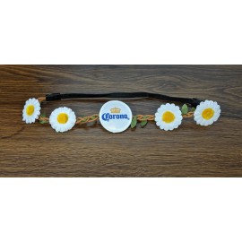 Lot of (3) Corona Beer Daisy Elastic Headband Beer Hippie Redneck Fairy Costume