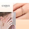 GNOCE Rose Gold Women's Band Rings Leaf Wrap Ring Bands