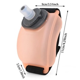 Sports Wrist Water Bottle Hand-Free Running Water Bottle,1Pc Wrist Sports Water Bottle with Hand Strap,Portable Wrist Water Bottle,Wrist Sport Water Bottle,Wrist Running Water Bottle,Orange