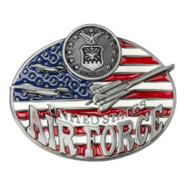 Longcreek United States Gürtelschnalle für Herren, US-Air-Force-Gürtelschnalle, amerikanische Flagge, Veteranen-Gürtelschnalle (Air Force-2), Nein, NO