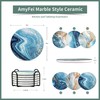 AmyFei Drink Coasters with Holder, Ceramic Drink Coaster Sets of