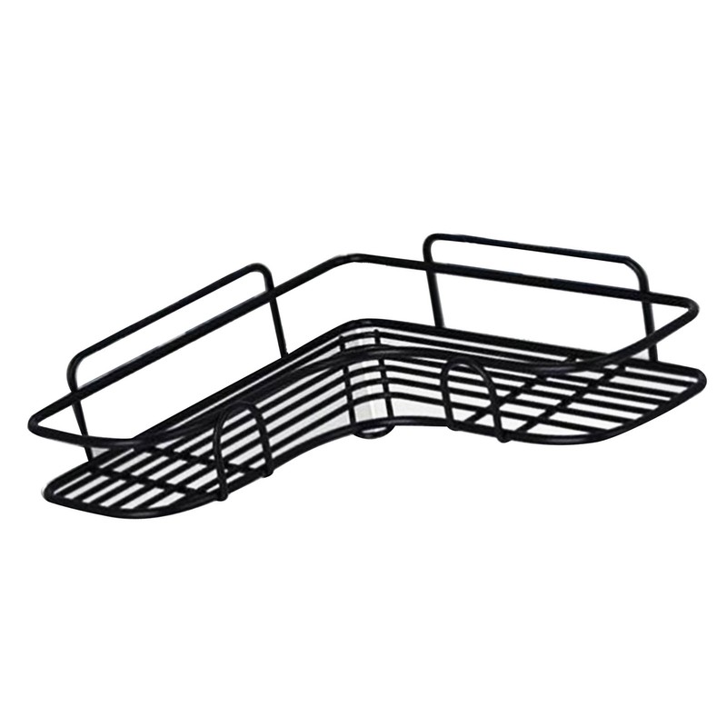 2PCS Corner Storage Rack Triangular Shower Organizer Shelf Wall Mount