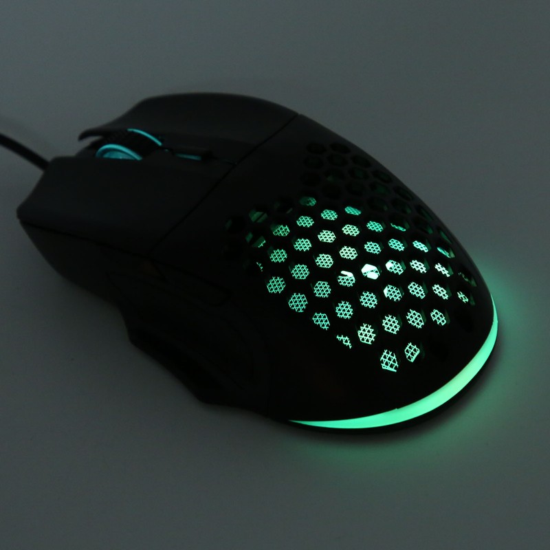Honeycomb Mouse RGB Wired Gaming Mouse Lightweight Quick Answer RGB