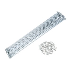 TUCKBOLD Bicycle Spokes Bike Wheel Spokes Silver Tone Nipple 1 Set 14G 287mm Length Carbon Steel Galvanized