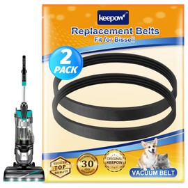 KEEPOW Vacuum Belt for Bissell MultiClean Pet Vacuum Cleaner Model 2998, 2852, 3059, 2849, 3000, 3057, 2999, 31259, 28492, EPH245 Grooved Belt for Triple Action Brush Roll, Part #1625646, 2 Pack