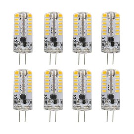 G4 LED Light Bulb 3W LED Bulb Warm White LED Corn Bulb,G4 Bi-Pin Base 48 LED Light for Home Kitchen Ceiling Lights,3W(20W Halogen Equivalent),Non-Dimmable,Warm White 3000K,48 Pcs 3014 SMD,8 Pack