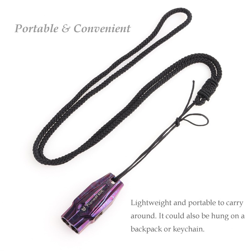 Hamans Emergency Whistles Titanium EDC Portable Whistle with Loud Sound