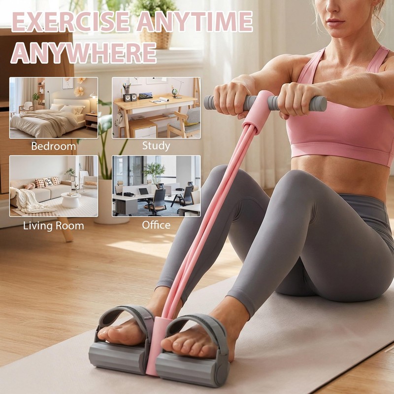 Adjustable Foot Strap Pedal Resistance Band with Handle,Thick TPE 40-45lbs