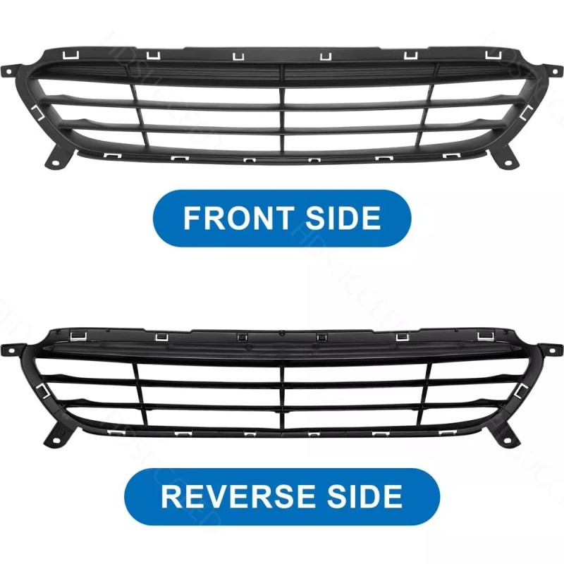 Unbranded 4PC Set 2014-2017 HYUNDAI ACCENT Front Bumper Upper Lower