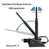 Dual Band WiFi Antenna 8dBi 2.4GHz 5.8GHz SMA Adapter, Bluetooth