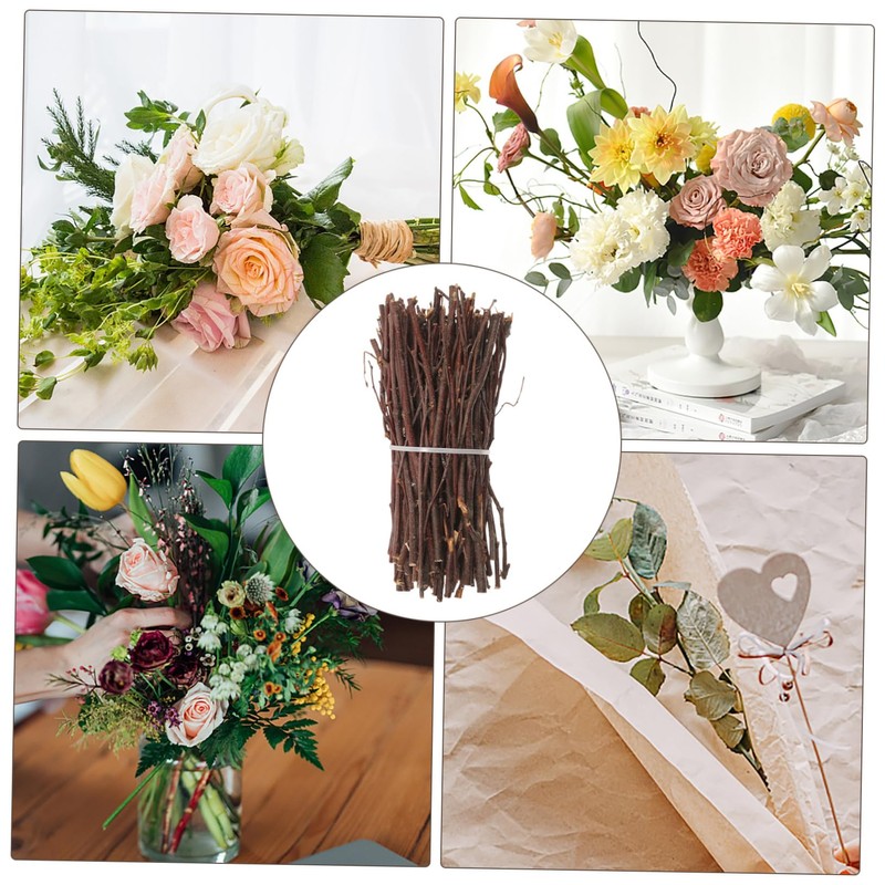 Beatifufu DIY Wood Sticks for Crafts Natural Log Branches Wooden