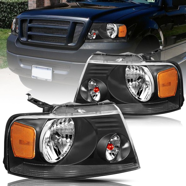 Bingbingmotor BRYGHT Headlight Assembly Fit for 04-08 F150 Pickup /
