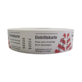 Wolf & Appenzeller 501001 - 1000 Eintrittskarten, fortlaufend nummeriert, weiß