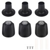 Tinoaly 3pcs Shower Knobs Replacement Kit, Matte Black Shower Knobs