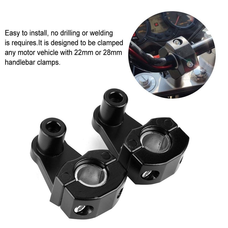 VOBOR Motorcycle Handlebar Risers - 1 Pair Universal Aluminum Alloy