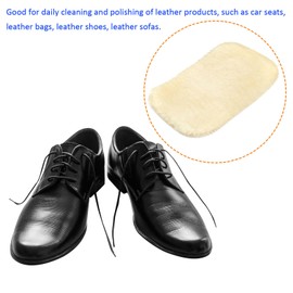 M METERXITY 2 Pack Shoes Polishing Gloves - Clean and Polish Leather Products, Cleaning Shine Cloth Apply to Leather Bags, Shoes, Sofas (7.68" x 4.72", Yellow)