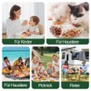 agctrler Pack of 4 Snack Plates with 5 Compartments, Stackable