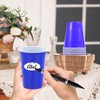 SACXFMC Acacia Wood Cup Holder with Marker Slot - Rustic