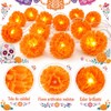 Guirnalda LED de Flores de Cempasúchil 4.5m 30 Luces, 8