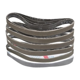 sourcing map 24pcs 1 x 30" Sanding Belts 4pcs Each of 80/120/240/400/800/1000 Grit Silicon Carbide Flush Joint Belt Sander Paper for Metal Woodworking Automotive Repair