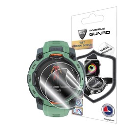 IPG for GARMIN Instinct 3 – 45 mm Smartwatch Hydrogel Screen Protector (2 Units) Invisible HD Clear Film Anti Scratch Guard-Smooth/Self-Healing/Bubble Free for Inst3–45mm