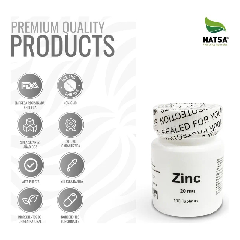 Zinc 100 Tabletas Sabor