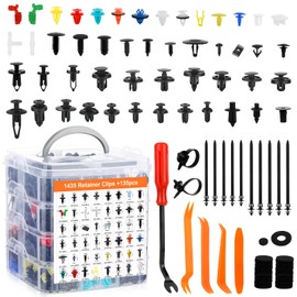 1570pcs Car Push Retainer Clips Kit Automotive Push Pins Body Clips Plastic Fasteners Kit Fender Clips 48 Most Popular Sizes Nylon Automotive Fasteners Kit for Toyota GM Ford Honda,Red