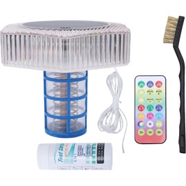 Pssopp Clarificador de Piscina para Piscina Enterrada Ionizador Solar de, Limpiador de de Cobre Flotante con Energía Solar, Dispositivo de Limpieza Purificador para Piscinas de SPA de Agua Salada Nan