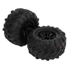 RiToEasysports 2Pcs 85mm RC Car Tires,RC Car Rubber Tires 47mm Width 12mm Hex Adapter RC Tires and Wheels Upgarde Part Tires for 16101 16102 1/16 RC Car Wheels & Tires