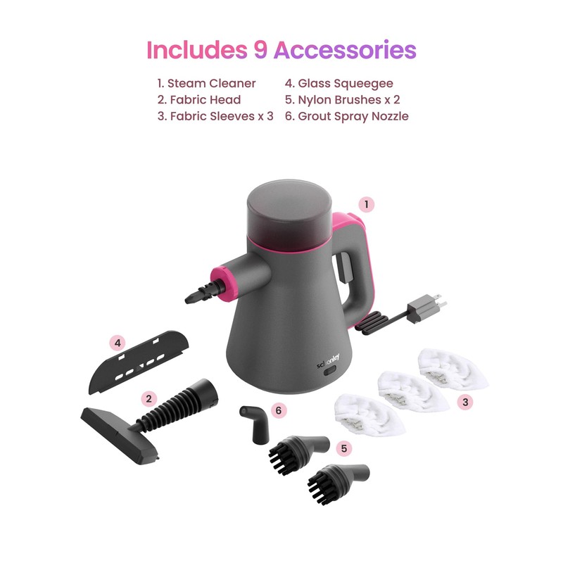 Schenley Portable Handheld Steam Cleaner, High-Pressure Design with Versatile Multi-Surface