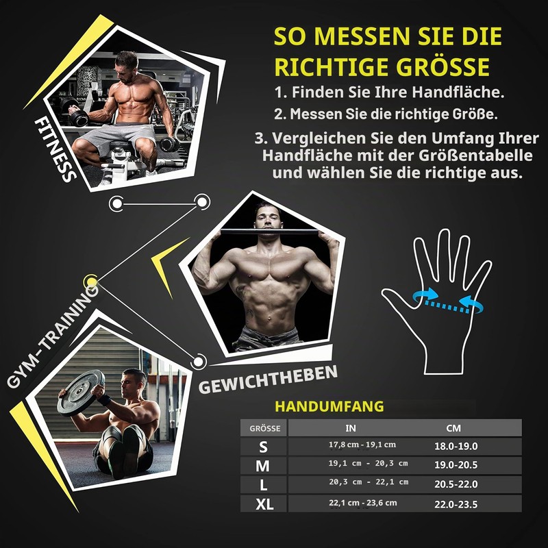 ihuan Ventilated Fitness Gloves with Wrist Strap Support for Men