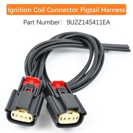 2Pcs Ignition Coil Connector Pigtail Harness 9U2Z14S411EA for Ford V6 V8 Flex for Ford Edge Fusion F150 F350 F250 Super Duty Explorer, for Lincoln MKS MKT MKX - Style 1