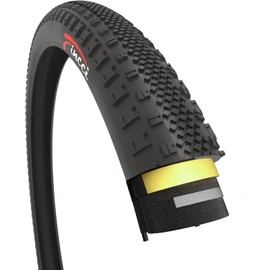 Fincci 700 x 38c 40-622 Gravel Foldable Tyre with 1 mm Puncture Protection for Electric Road MTB Mountain Bike Hybrid Touring Bike Bicycle