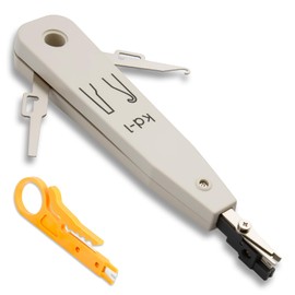 G602 Punch Down Tool, Ethernet Tool for RJ45 with Wire Strippers Electrical, Multi-Function Punch Ethernet Down for Cat5/Cat6/Cat7 Network Installation, Durable Electricians Tools