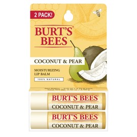 Burt's Bees 100% Natural Moisturizing Lip Balm, Coconut & Pear, 2 Tubes in Blister Box (I0082806)